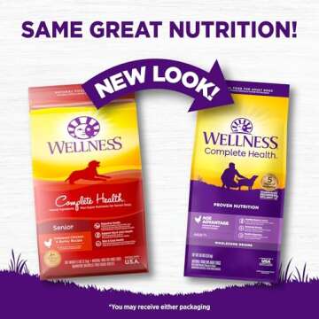 Wellness Complete Health Senior Dry Dog Food with Grains, Natural Ingredients, Made in USA with Real...