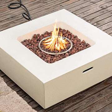 COSIEST Outdoor Fire Pit Table - Elegant Propane Heater