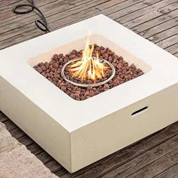 COSIEST Outdoor Fire Pit Table - Elegant Propane Heater