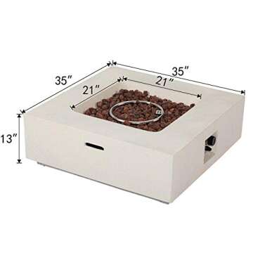 COSIEST Outdoor Fire Pit Table - Elegant Propane Heater