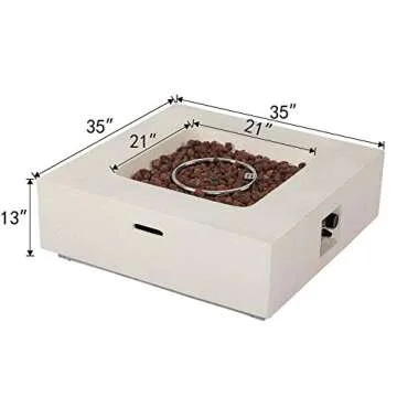 COSIEST Outdoor Fire Pit Table - Elegant Propane Heater