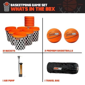 BasketPong Giant Yard Pong Game for Outdoors and Beach