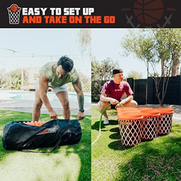 BasketPong Giant Yard Pong Game for Outdoors and Beach