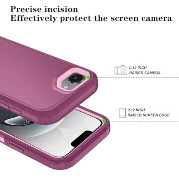 ouyncase iPhone 16e Case with HD Screen Protector