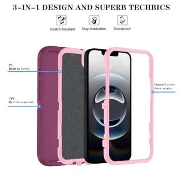 ouyncase iPhone 16e Case with HD Screen Protector