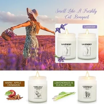 Buy 4 Pack Scented Candles for Relaxation Gifts