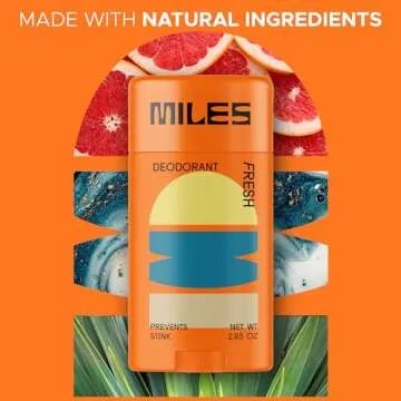 Miles Kids Deodorant for Boys and Girls - Aluminum Free Deodorant for Kids and Teens, Natural, Hypoallergenic, Made in USA - Fresh Scent, 1-Pack