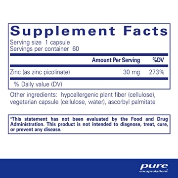 Pure Encapsulations Zinc 30 mg - Immune & Wound Support