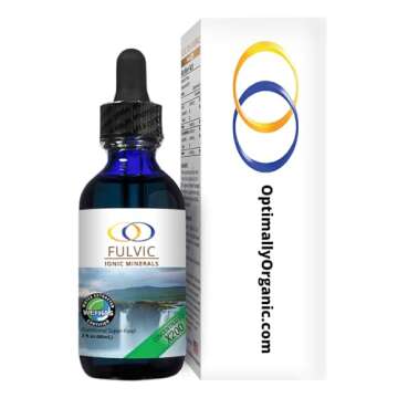 Optimally Organic Water Extracted Fulvic Ionic Minerals X200 - Patented BioActive Fulvic Acid, Humic Acid, Trace Minerals, Electrolytes & Essential Amino Acids - 5+ Month Supply
