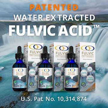 Optimally Organic Water Extracted Fulvic Ionic Minerals X200 - Patented BioActive Fulvic Acid, Humic Acid, Trace Minerals, Electrolytes & Essential Amino Acids - 5+ Month Supply