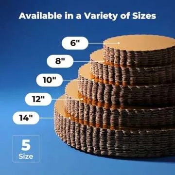 Fit Meal Prep 20 Pack Cake Boards, 10 Inch Round Gold Cake Circles, Disposable Pizza Circles Cake Pan Base Stand for Desserts and Pastries, Greaseproof Cardboard Cake Rounds for Cake DIY, Birthday