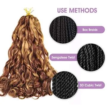 Amir Hair 8 packs French Curly Braiding Hair 20 Inch Loose Wave Braiding Hair Pre Stretched Synthetic Hair Extensions (27/33#) …