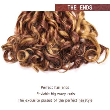 Amir Hair 8 packs French Curly Braiding Hair 20 Inch Loose Wave Braiding Hair Pre Stretched Synthetic Hair Extensions (27/33#) …