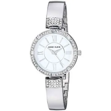 Anne Klein Women's Premium Crystal Accented Watch and Bracelet Set