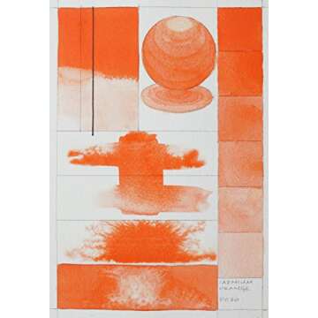 QoR Artist Watercolors by GOLDEN, Cadmium Orange, 11 ml Tube, Professional Watercolor Paint, Semi-Opaque
