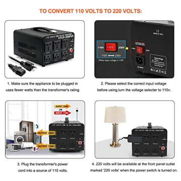 Yinleader 5000W Voltage Converter Transformer for Global Use