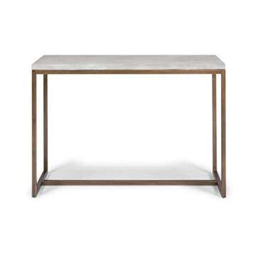 Geometric White Console Table by Home Styles