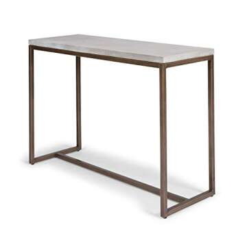 Geometric White Console Table by Home Styles