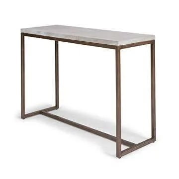 Geometric White Console Table by Home Styles