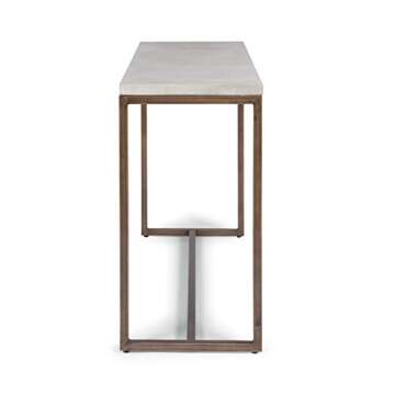 Geometric White Console Table by Home Styles