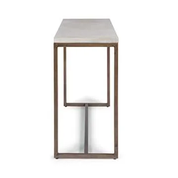 Geometric White Console Table by Home Styles