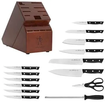 HENCKELS Dynamic Razor-Sharp 15-Piece Knife Set, Chef Knife, Bread Knife, Steak Knife, German Engineered Informed by 100+ Years of Mastery