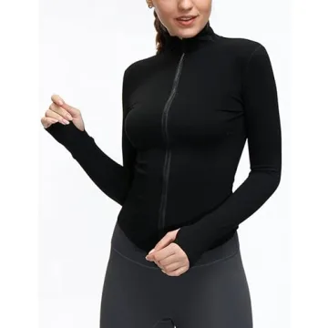 Stylish Tanming Women's Full Zip Seamless Jacket for Activewear