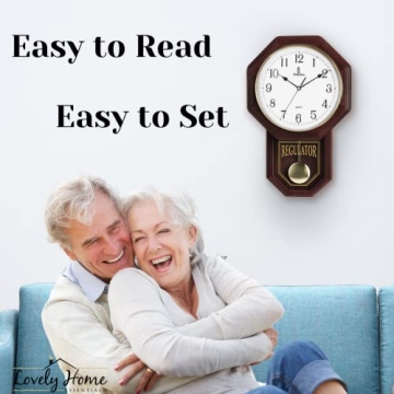 Pendulum Wall Clock - Vintage Wooden Design for Home