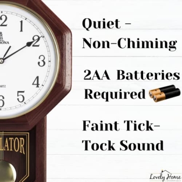 Pendulum Wall Clock - Vintage Wooden Design for Home