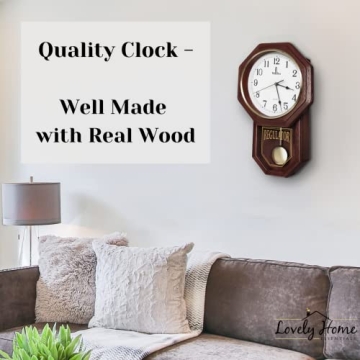 Pendulum Wall Clock - Vintage Wooden Design for Home