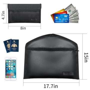 Sdstone Hanger Diversion Fireproof & Waterproof Safe with Lock&Small Fireproof Bag, Secret Safe for ...