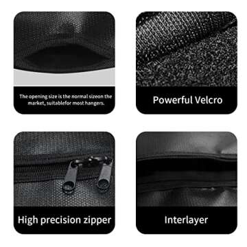 Sdstone Hanger Diversion Fireproof & Waterproof Safe with Lock&Small Fireproof Bag, Secret Safe for Money&Jewelry, Under Clothes with Hidden Compartment to Hide Items for Home or Travel Safe,2 Pack