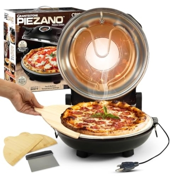 PIEZANO 12 Inch Electric Pizza Oven - Stone Baked at Home