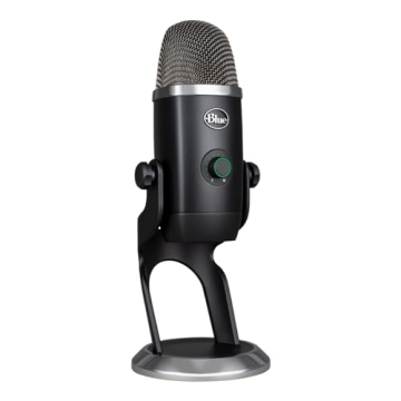 Blue Yeti X Professional Condenser USB Microphone with High-Res Metering, LED Lighting & Blue Voice ...