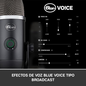 Blue Yeti X Professional Condenser USB Microphone with High-Res Metering, LED Lighting & Blue Voice Effects for Gaming, Streaming & Podcasting On PC & Mac (Renewed)