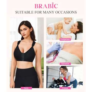 BRABIC Post-Surgical Sports Support Bra for Women