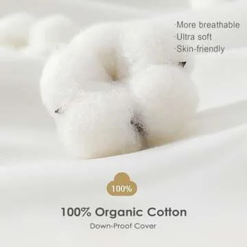 TOPGREEN Feathers Down Pillow Inserts 18 x 18, Square Organic Pillow Insert for Bed, Sofa, and Couch | 100% Cotton Shell, Soft Medium Decorative Pillow Insert Set of 2 (White)