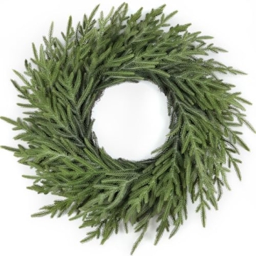 Artgar 26 Inch Real Touch Pine Christmas Wreath for Home Decor