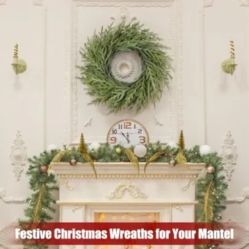 Artgar 26 Inch Real Touch Pine Christmas Wreath for Home Decor