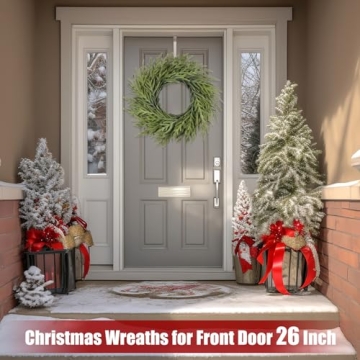 Artgar 26 Inch Real Touch Pine Christmas Wreath for Home Decor