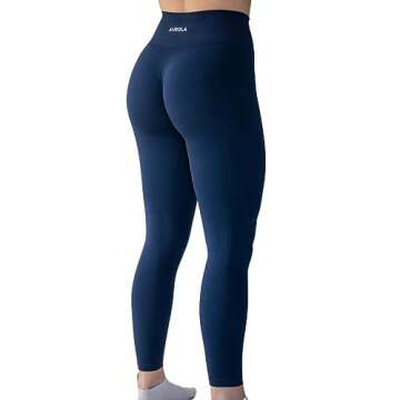 AUROLA 3 Pieces Pack Workout Leggings for Women Seamless Scrunch Tights Tummy Control Gym Fitness Girl Sport Active Yoga Pants