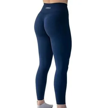 AUROLA 3 Pieces Pack Workout Leggings for Women Seamless Scrunch Tights Tummy Control Gym Fitness Girl Sport Active Yoga Pants