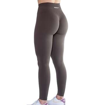 AUROLA 3 Pieces Pack Workout Leggings for Women Seamless Scrunch Tights Tummy Control Gym Fitness Girl Sport Active Yoga Pants
