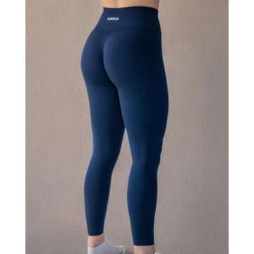 AUROLA 3 Pieces Pack Workout Leggings for Women Seamless Scrunch Tights Tummy Control Gym Fitness Girl Sport Active Yoga Pants