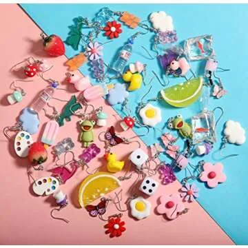 30 Pairs Kawaii Earrings - Fun & Cute Jewelry for Women