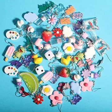 30 Pairs Kawaii Earrings - Fun & Cute Jewelry for Women