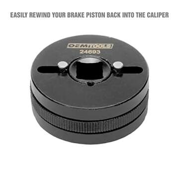 OEMTOOLS 24693 2 and 3 Pin Brake Rewind Adapter Set, Ideal for Disc Brake Service, Featuring Compact Design and Durable Construction, Automotive Brake Maintenance Kit