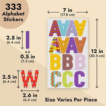 333-Pieces Letter Stickers for Crafts, Scrapbooking