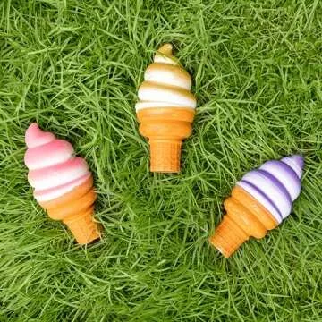 Sunny Days Entertainment, LLC. Ice Cream Chalk Set, 3 Piece Jumbo Sidewalk Chalk, Washable, Non-Toxic For Arts and Crafts for Kids Ages 3+