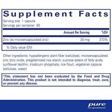 Pure Encapsulations UltraZin Zinc | Enhanced Absorption Mineral Support for Metabolism and Immune He...